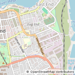 Map of Sunderland, Tyne and Wear