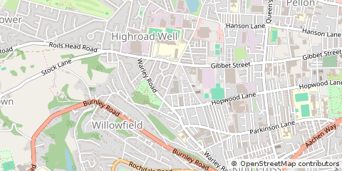 Map of Halifax, West Yorkshire