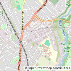 Map of Mansfield Woodhouse, Nottinghamshire