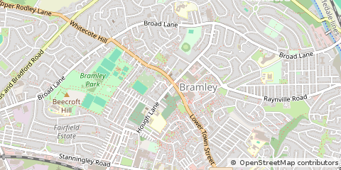 Map of Leeds, West Yorkshire