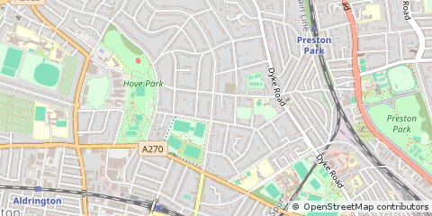 Map of Hove, East Sussex
