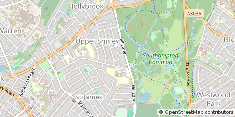 Map of Southampton, Hampshire