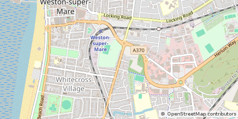 Map of Weston-Super-Mare, North Someset