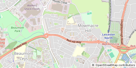 Map of Leicester, Leicestershire