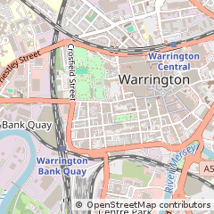 Map of Warrington, Cheshire