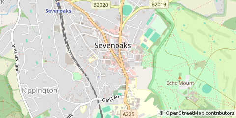 Map of Sevenoaks, Kent