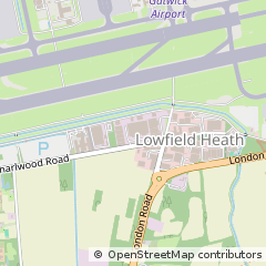 Map of Lowfield Heath, West Sussex