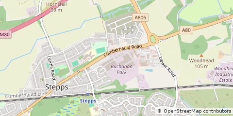 Map of Cumbernauld Road Stepps, Glasgow