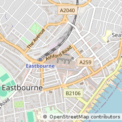 Map of Eastbourne, East Sussex