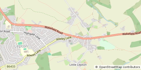 Map of Huddersfield, West Yorkshire