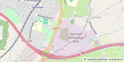 Map of Bridgend
