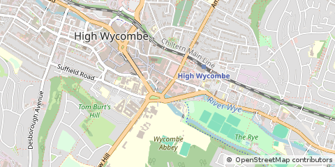 Map of High Wycombe, Buckinghamshire