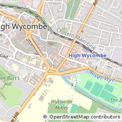 Map of High Wycombe, Buckinghamshire
