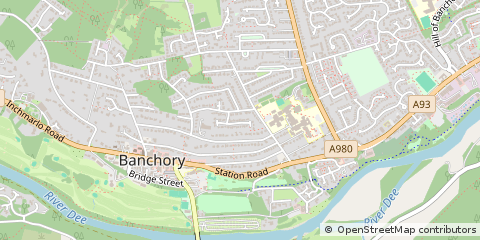 Map of Banchory, Aberdeenshire