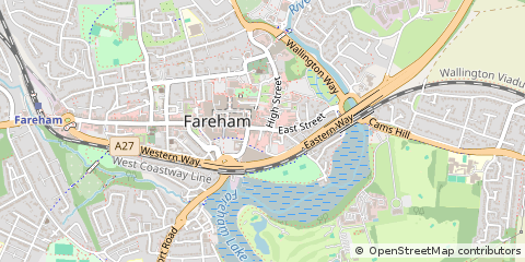 Map of Fareham, Hampshire