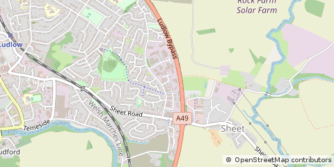 Map of Ludlow, Shropshire