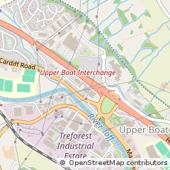Map of Pontypridd, Rhondda Cynon Taff