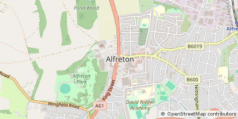 Map of Derbyshire