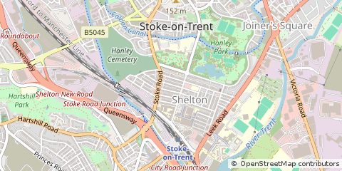 Map of Stoke on Trent, West Midlands