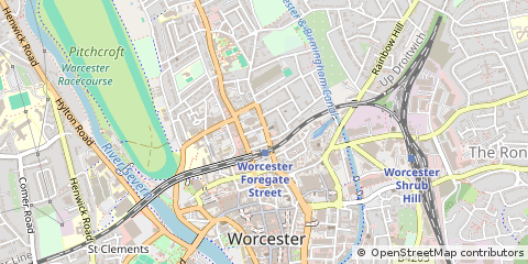 Map of Worcester, Worcestershire