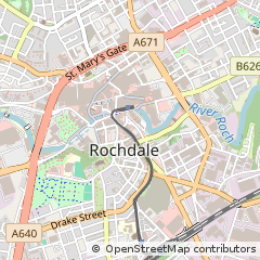 Map of Rochdale, Greater Manchester