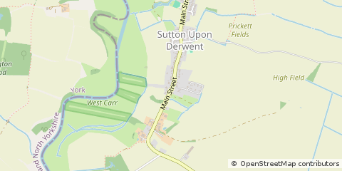 Map of Sutton on Derwent, Yorkshire
