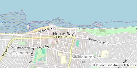 Map of Herne BAY, Kent