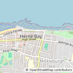 Map of Herne BAY, Kent