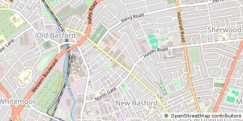 Map of Nottingham, Nottinghamshire