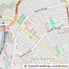 Map of Nottingham, Nottinghamshire