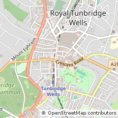 Map of Tunbridge Wells, Kent