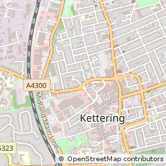 Map of Kettering, Northamptonshire