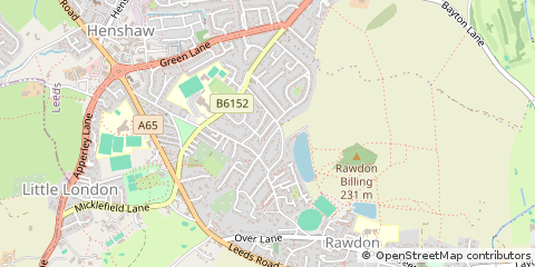 Map of Leeds, West Yorkshire