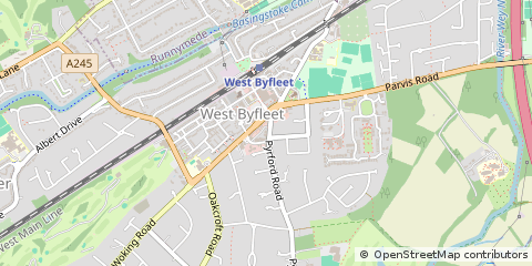 Map of West Byfleet, Surrey