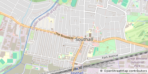 Map of Southall, Middlesex