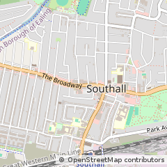 Map of Southall, Middlesex