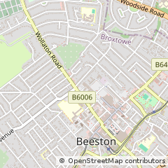Map of Beeston, Nottingham