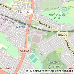 Map of Sheffield, South Yorkshire