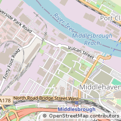Map of Middlesbrough, Cleveland