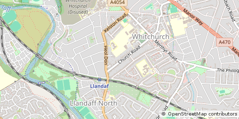 Map of Cardiff, South Glamorgan
