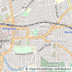 Map of Kingston Upon Thames, Surrey