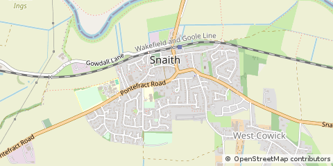 Map of Snaith, East Yorkshire