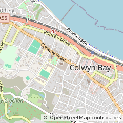Map of Colwyn BAY, Conwy