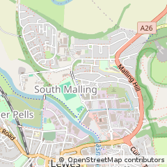 Map of Lewes, East Sussex