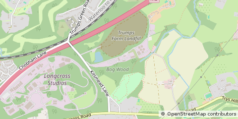 Map of Chertsey, Surrey