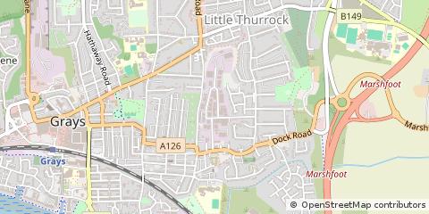 Map of Grays, Essex
