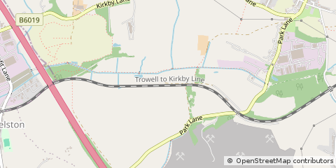 Map of Kirkby in ASH, Notts