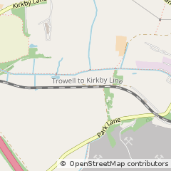 Map of Kirkby in ASH, Notts