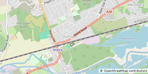 Map of Canterbury, Kent