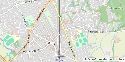 Map of Horley, Surrey